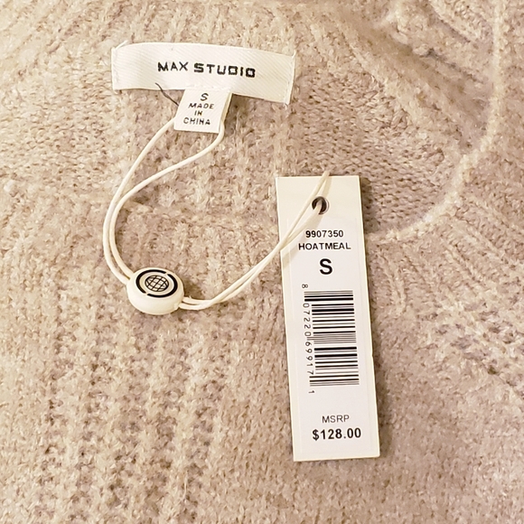 NWT Max Studio Rib Trim Sweater Dress/Top Small - Picture 8 of 9